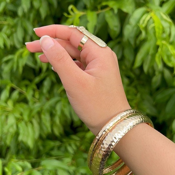 Gold Cicada Insect Statement Ring - Picture 3 of 8